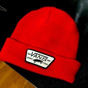 Vans red beanie